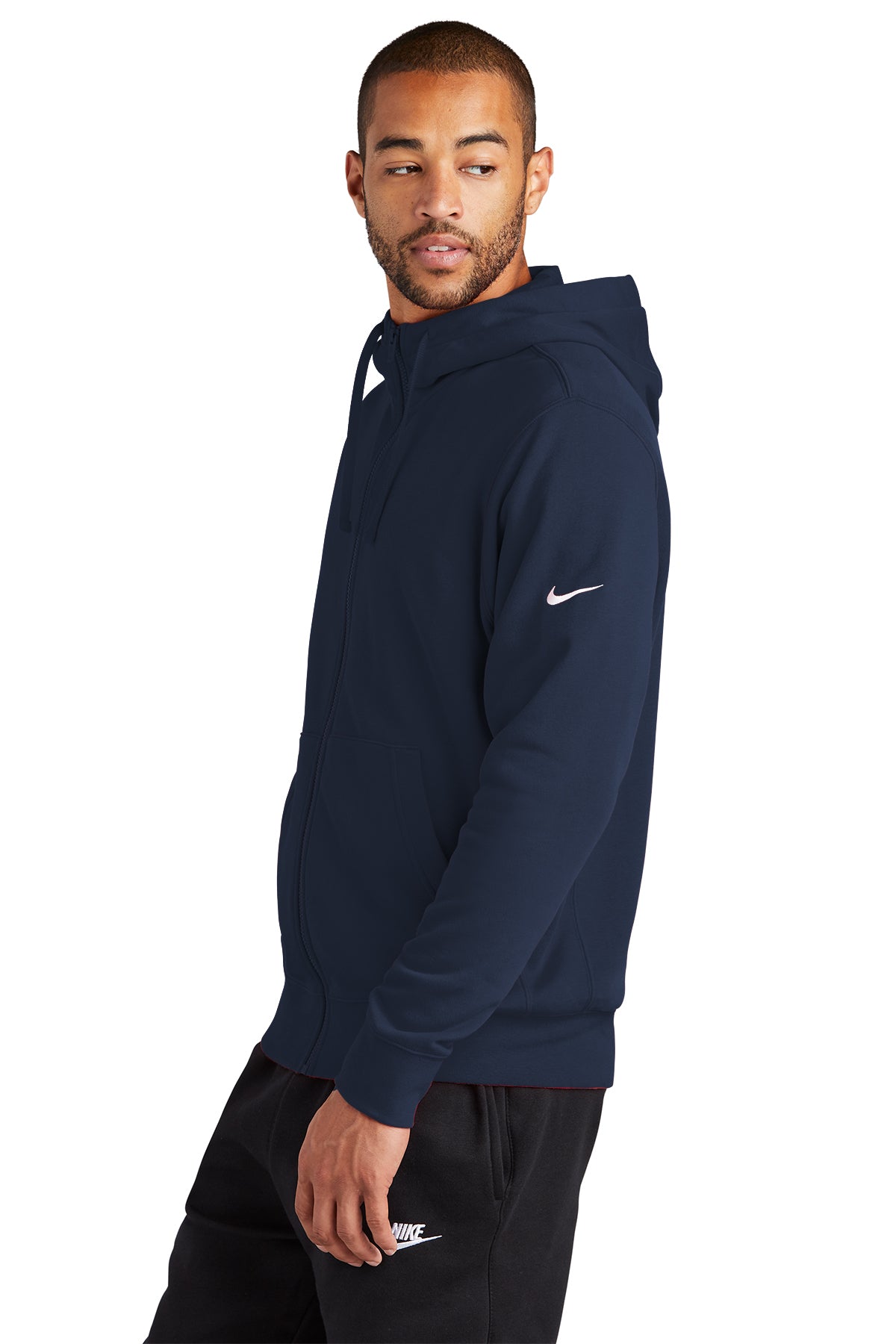 Nike Club Fleece Sleeve Swoosh Full-Zip Hoodie