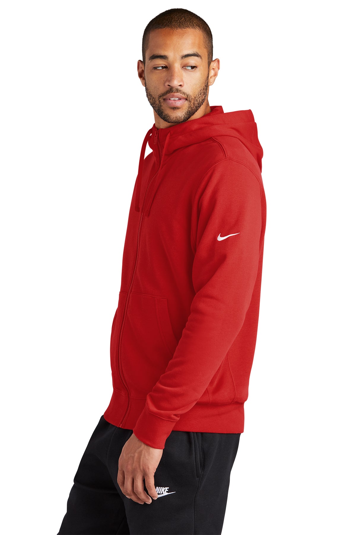 Nike Club Fleece Sleeve Swoosh Full-Zip Hoodie