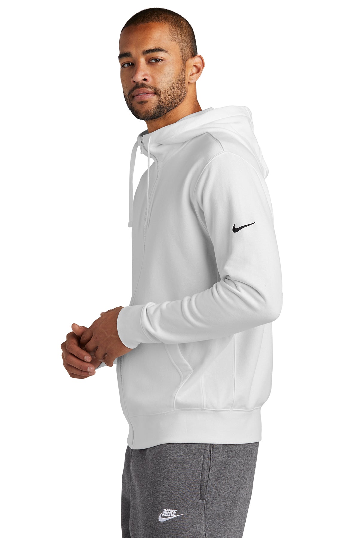 Nike Club Fleece Sleeve Swoosh Full-Zip Hoodie