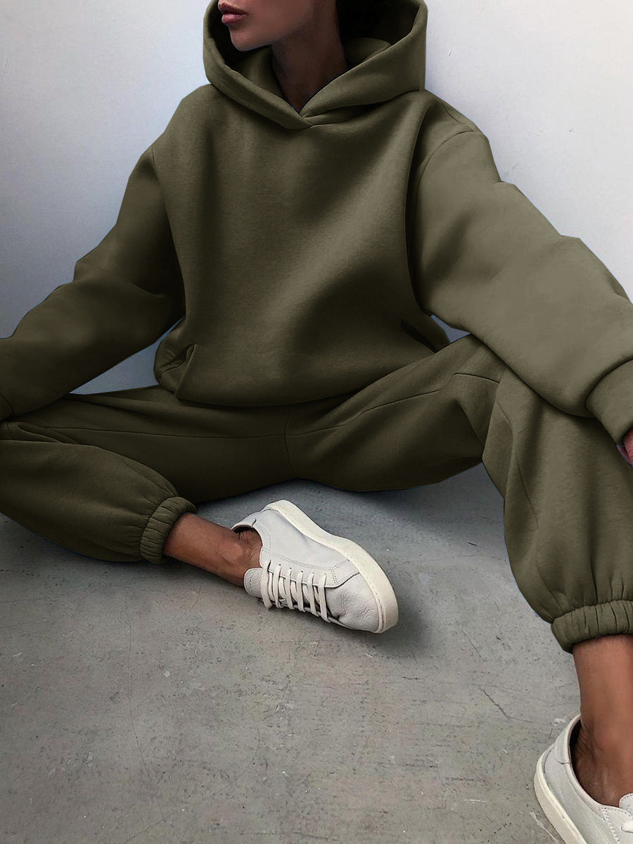 Vintage  Women’s Casual Hooded Tracksuit