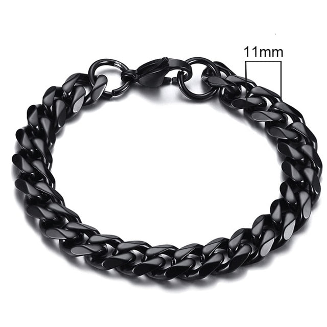 Vnox Men's Chunky Curb Chain Bracelet, Men's Bracelet Summer Gift for Him Boyfriend Husband