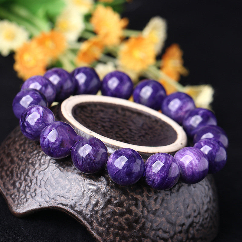 Natural Charoite Amethyst Dragon Crystal Bracelet