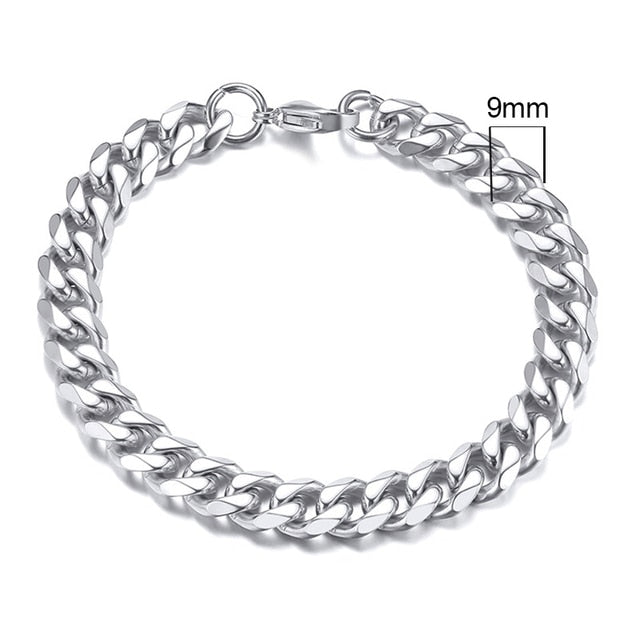 Vnox Men's Chunky Curb Chain Bracelet, Men's Bracelet Summer Gift for Him Boyfriend Husband