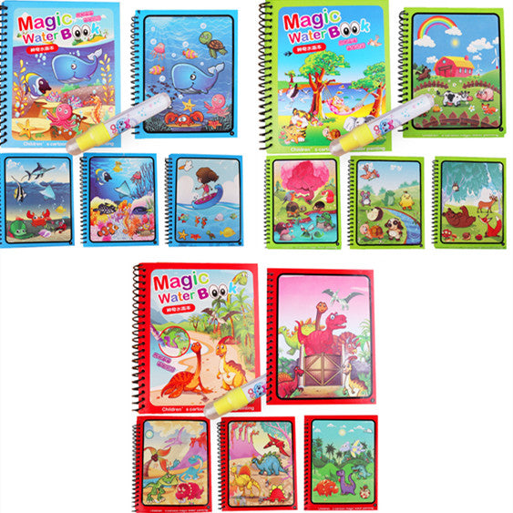 Children's Diy Magic Water Painting Book Creative Magic Water Painting Book