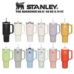Stanley 30oz/40oz Mug Tumbler With Handle Insulated Tumblers Lids Straw Stainless Steel Coffee Termos Cup Second