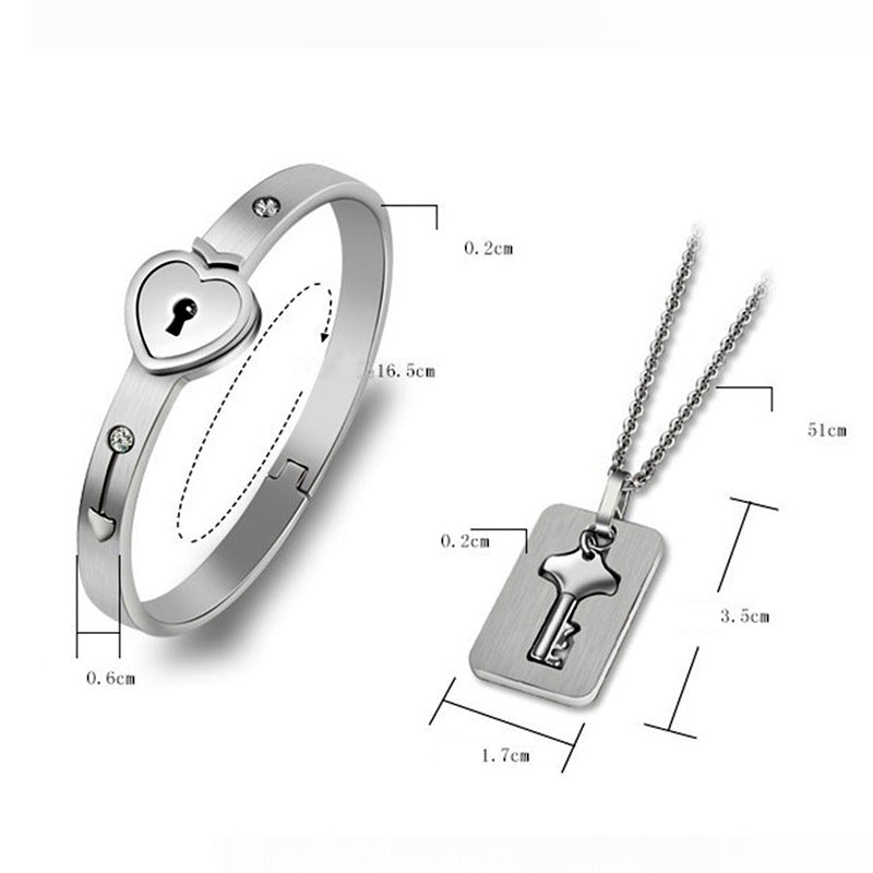 Couple bracelet concentric lock love lock