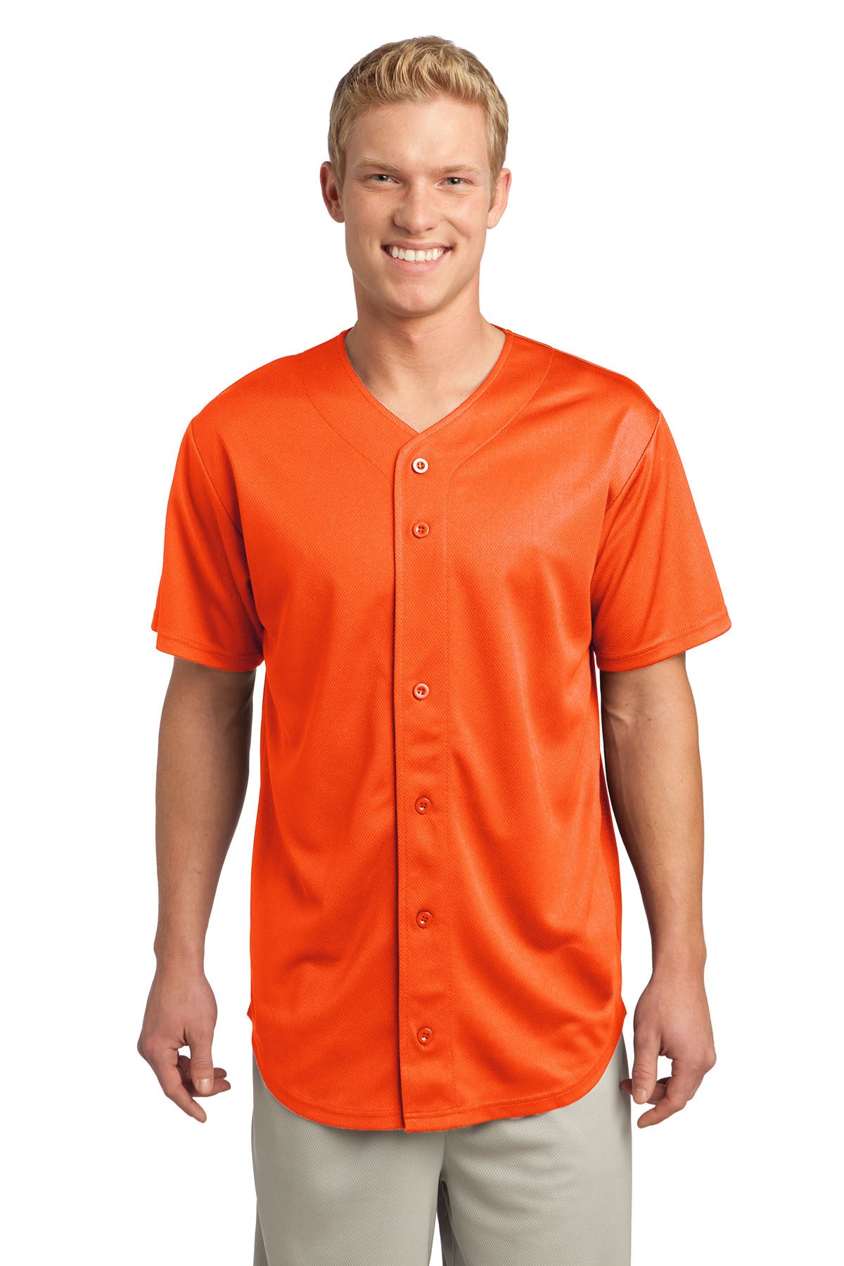 Sport-Tek® PosiCharge® Tough Mesh Full-Button Jersey