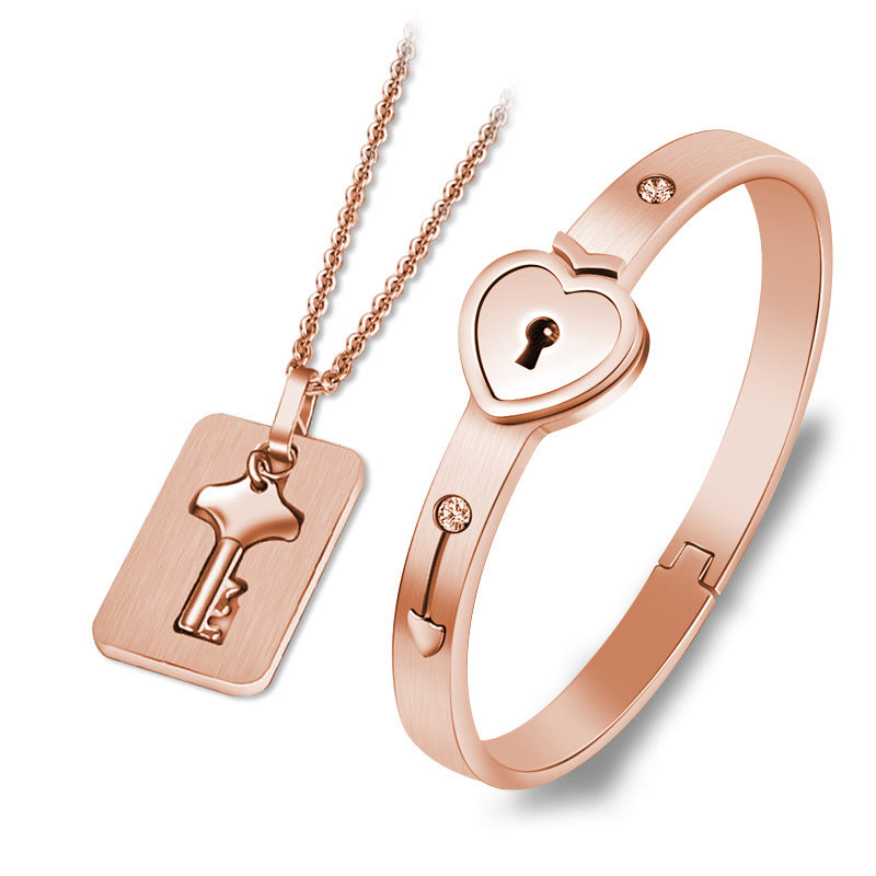 Couple bracelet concentric lock love lock