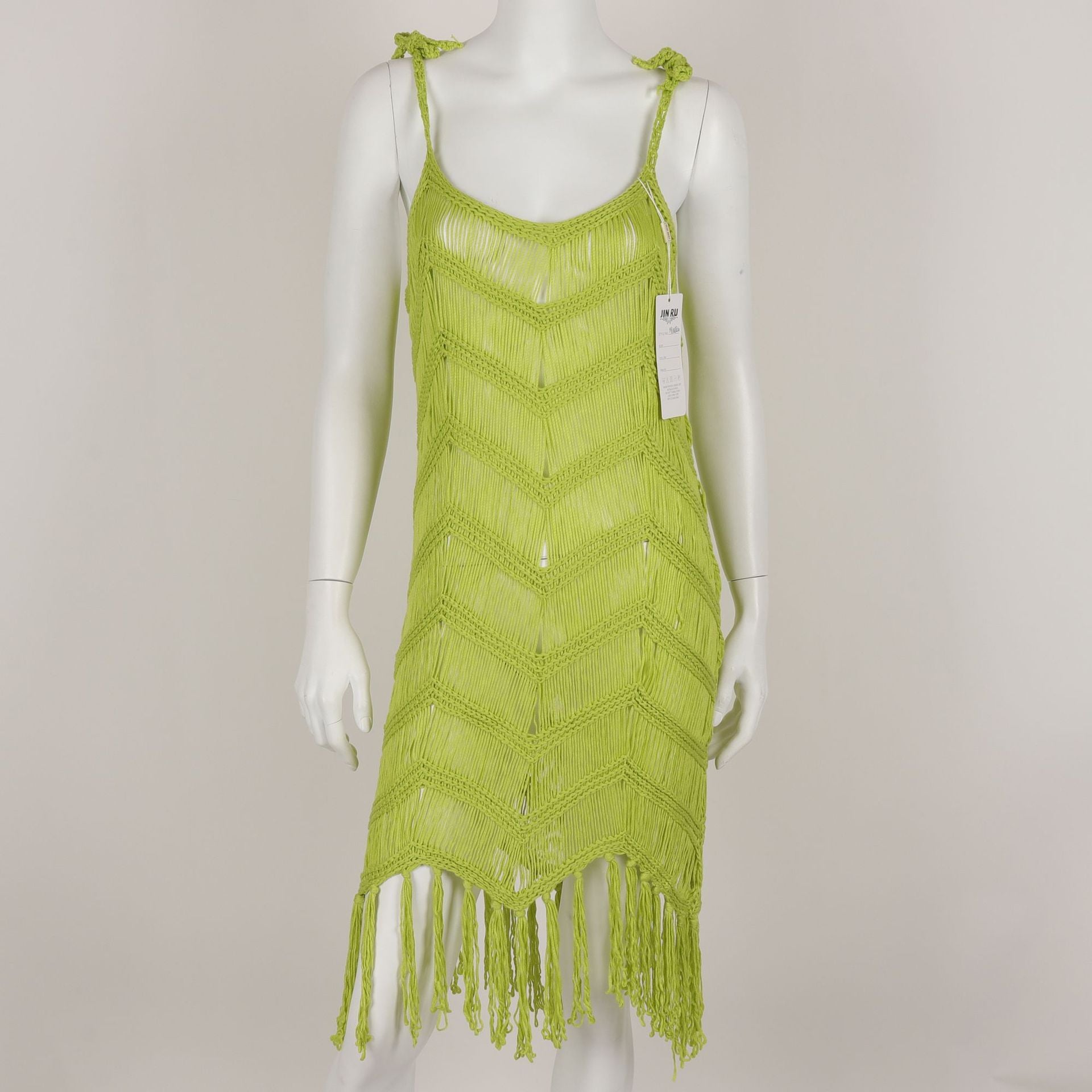 European And American Vintage Knitted Halter Dress