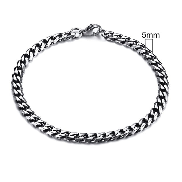 Vnox Men's Chunky Curb Chain Bracelet, Men's Bracelet Summer Gift for Him Boyfriend Husband