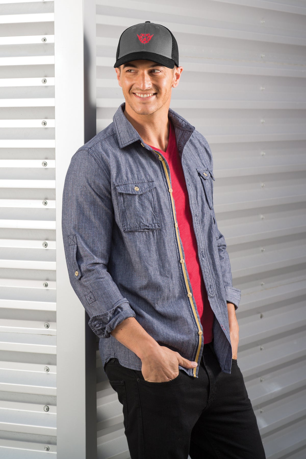 New Era® Snapback Contrast Front Mesh Cap