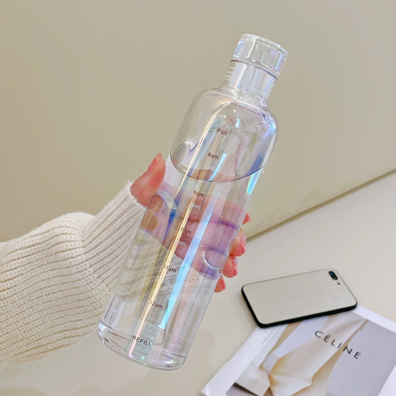 Portable Large Capacity Scale Glass Water Bottle