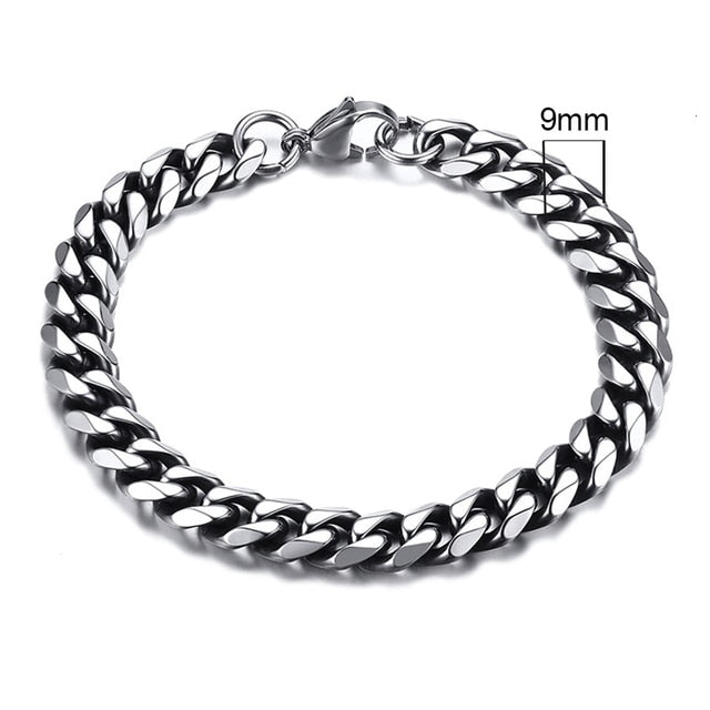 Vnox Men's Chunky Curb Chain Bracelet, Men's Bracelet Summer Gift for Him Boyfriend Husband