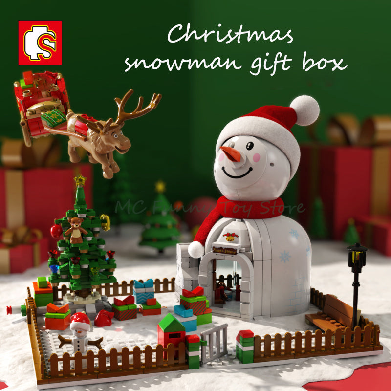 Christmas House Building Blocks Gifts Children'S Toys Puzzle Assembling Creative Ornaments