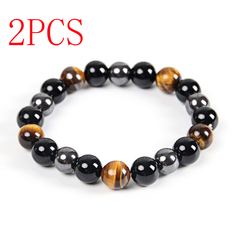 Triple Vintage Protection Bracelet with Tiger Eye