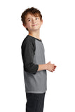 Port & Company® Youth Core Blend 3/4-Sleeve Raglan Tee