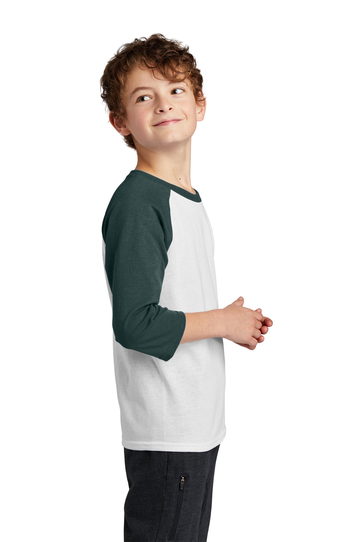 Port & Company® Youth Core Blend 3/4-Sleeve Raglan Tee