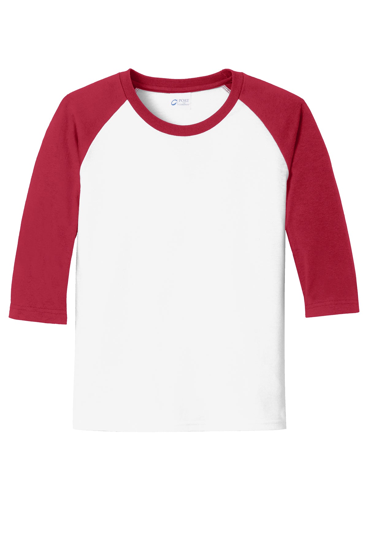 Port & Company® Youth Core Blend 3/4-Sleeve Raglan Tee