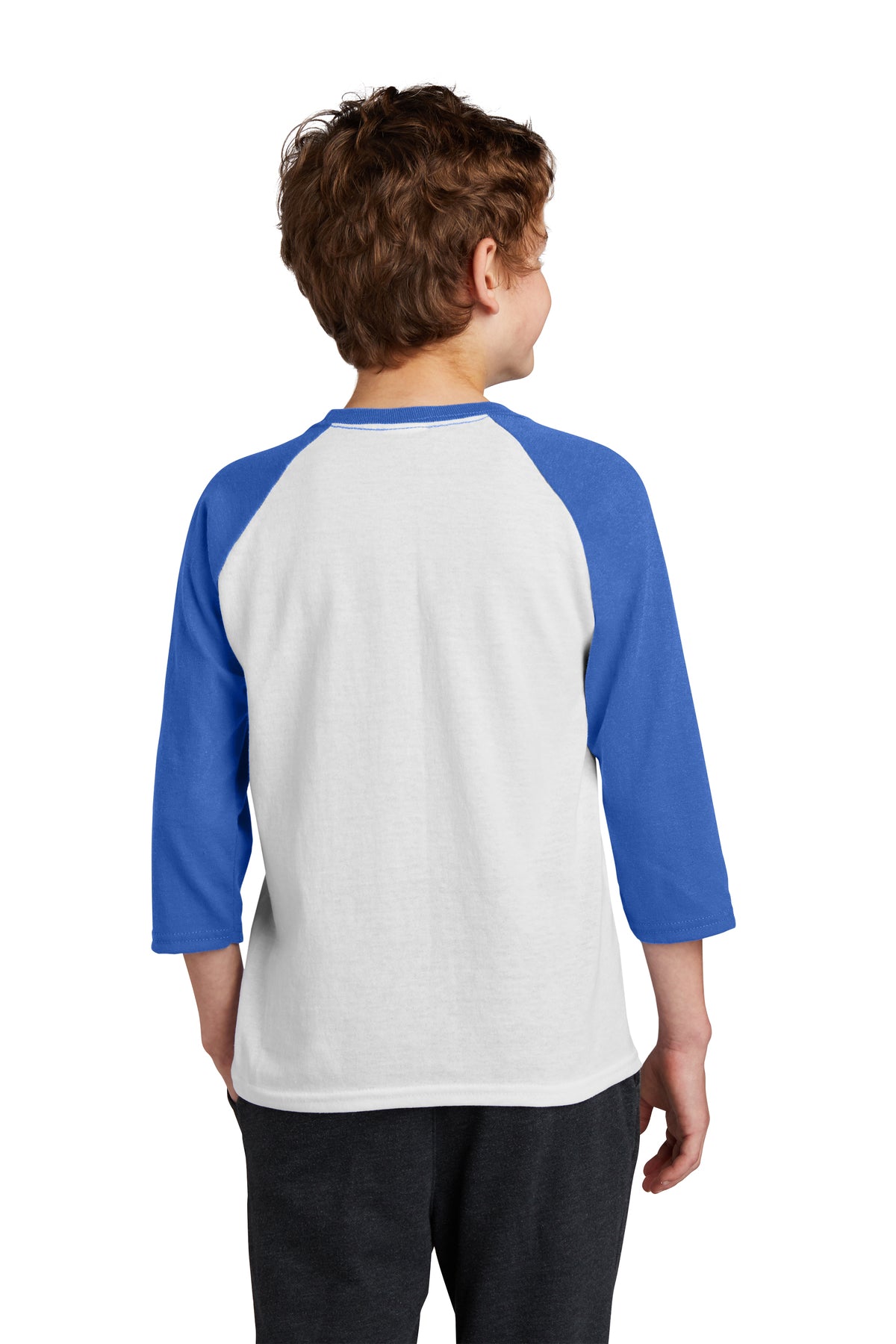 Port & Company® Youth Core Blend 3/4-Sleeve Raglan Tee