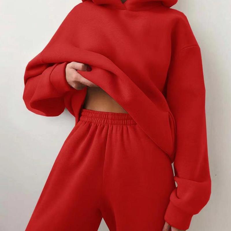 Vintage  Women’s Casual Hooded Tracksuit