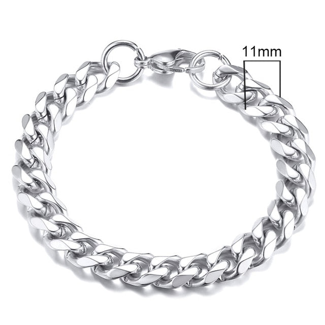 Vnox Men's Chunky Curb Chain Bracelet, Men's Bracelet Summer Gift for Him Boyfriend Husband