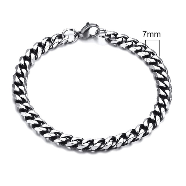 Vnox Men's Chunky Curb Chain Bracelet, Men's Bracelet Summer Gift for Him Boyfriend Husband