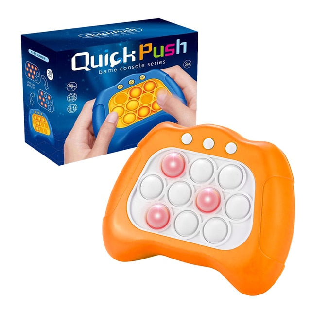 Electronic Poplight Fidget Game, Quick Push Pop Fidget Toy Handheld Gaming Console For Stress, Quick Push Bubble Handheld Game Console, Portable Anti-Stress Toy for Kids Relief, Memory Training and Concentration, Bubble Sensory, Fidget Toys, Bubble Squeez