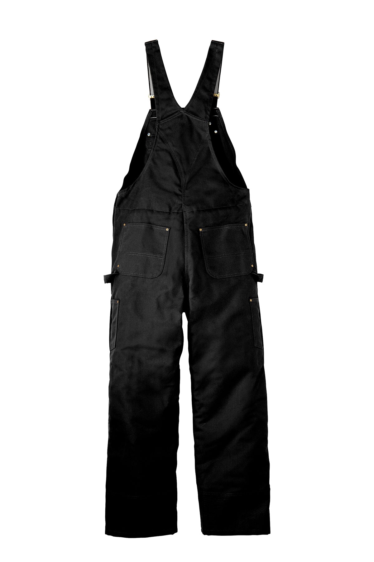 Carhartt ® Duck Quilt-Lined Zip-To-Thigh Bib Overalls