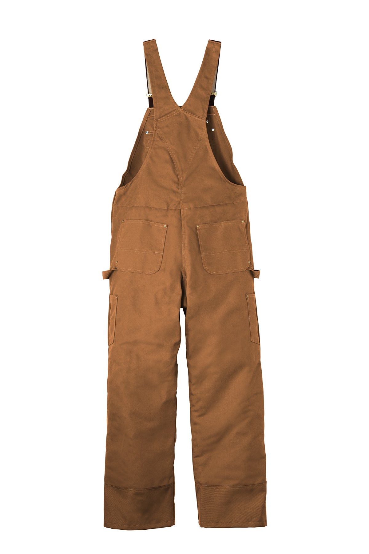 Carhartt ® Duck Quilt-Lined Zip-To-Thigh Bib Overalls