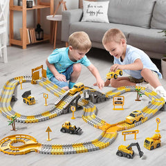 TurboTrack, Montessori Play,  Kids Race Track , Birthday Gift, Car Track, Toddler Gift for Kids, Road Constructor With a Bridge, Baby Boy Gift, Toy Road Puzzle with Bridge