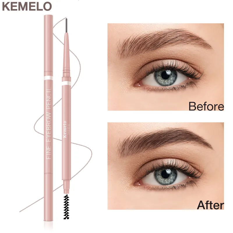 1.5mm Ultra Fine Double-Ended Eyebrow Pencil (Kemelo) Waterproof Sweat-proof Long Lasting Professional Eye Makeup For Women