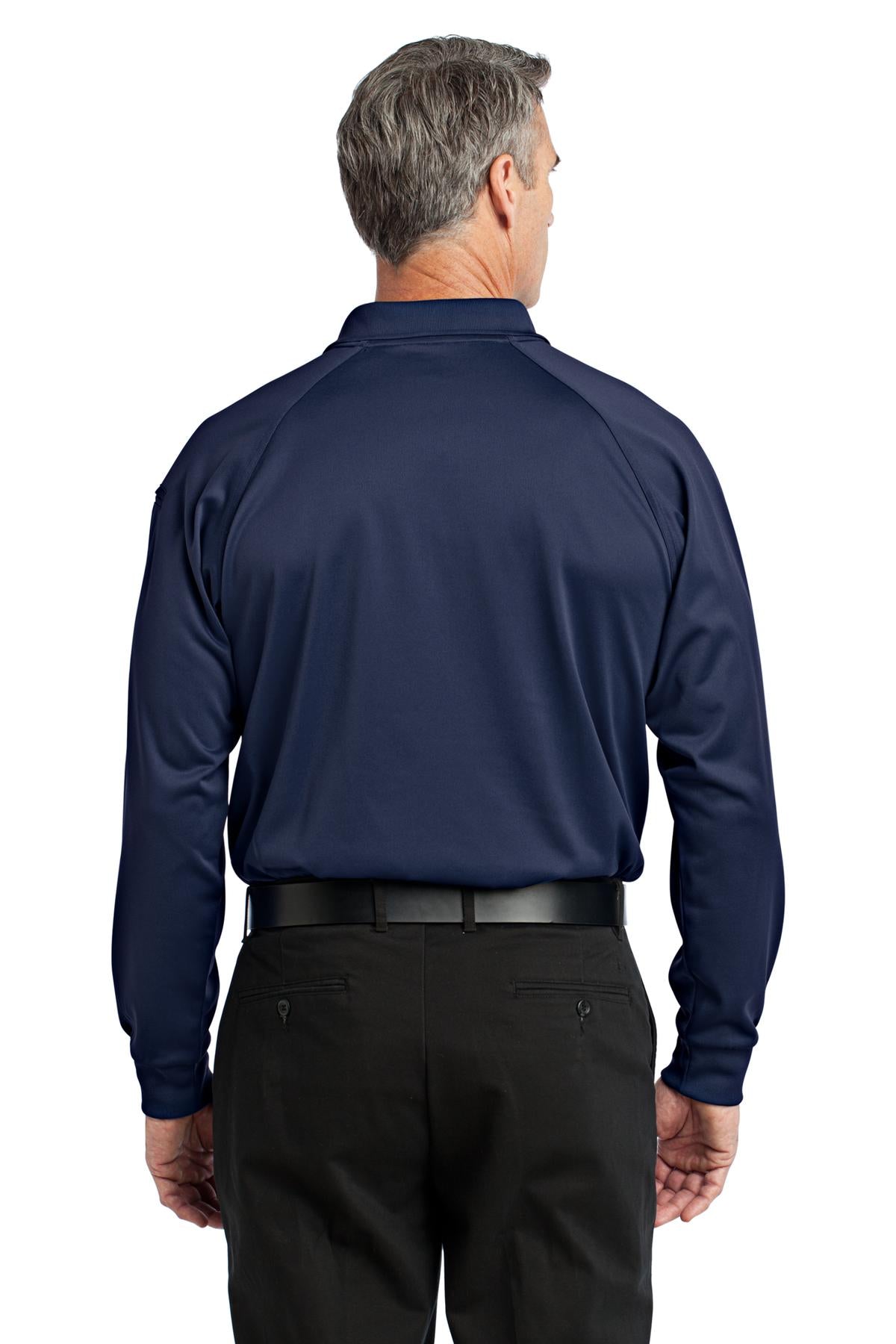 CornerStone - Select Long Sleeve Snag-Proof Tactical Polo - Dark Navy - Back model