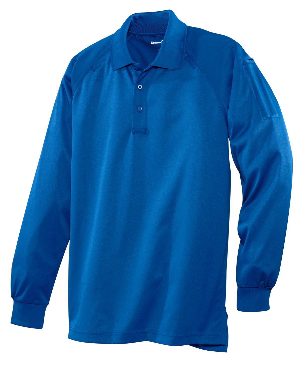 CornerStone - Select Long Sleeve Snag-Proof Tactical Polo - Royal - Front flat