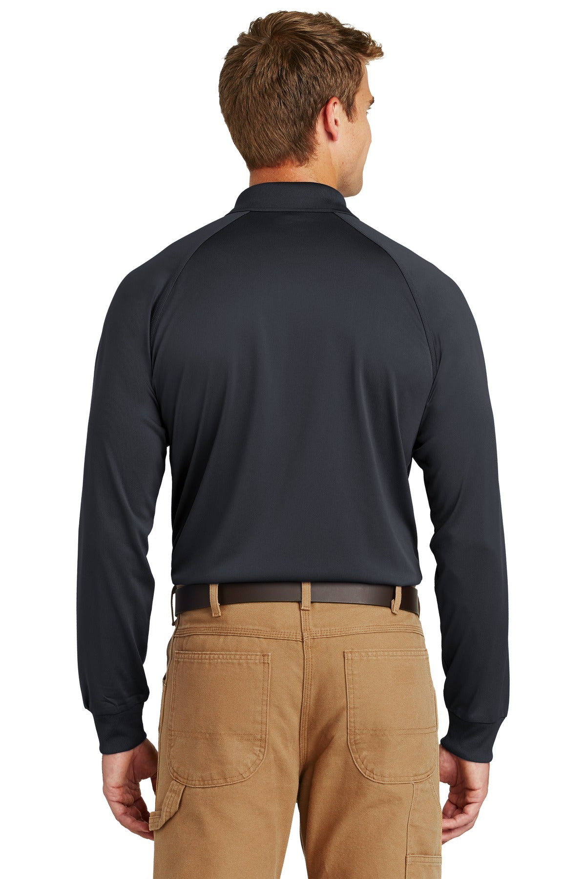 CornerStone - Select Long Sleeve Snag-Proof Tactical Polo - Charcoal - Back model