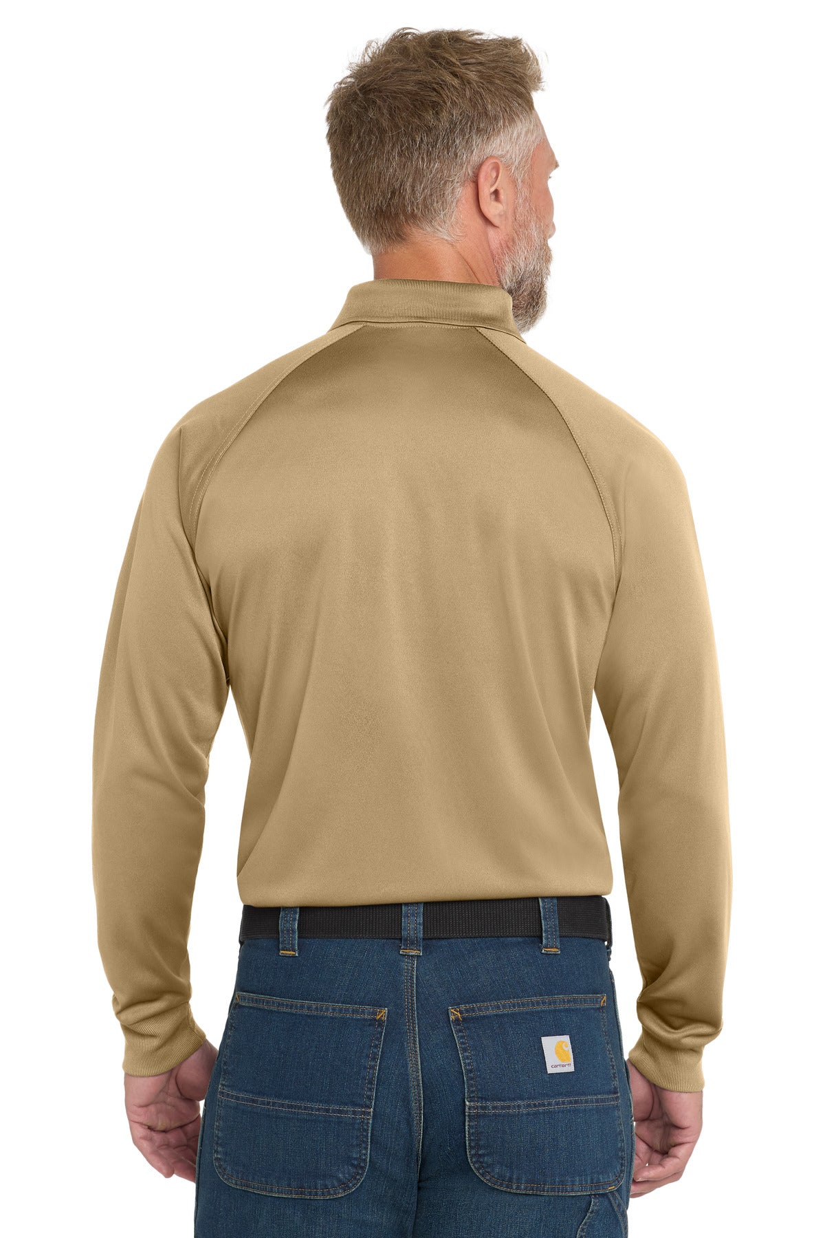 CornerStone - Select Long Sleeve Snag-Proof Tactical Polo - Tan - Back model