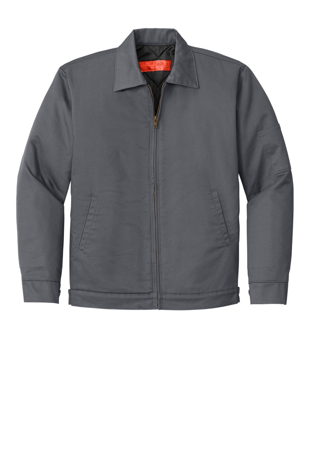 Red Kap Slash Pocket Jacket - Charcoal - Front flat