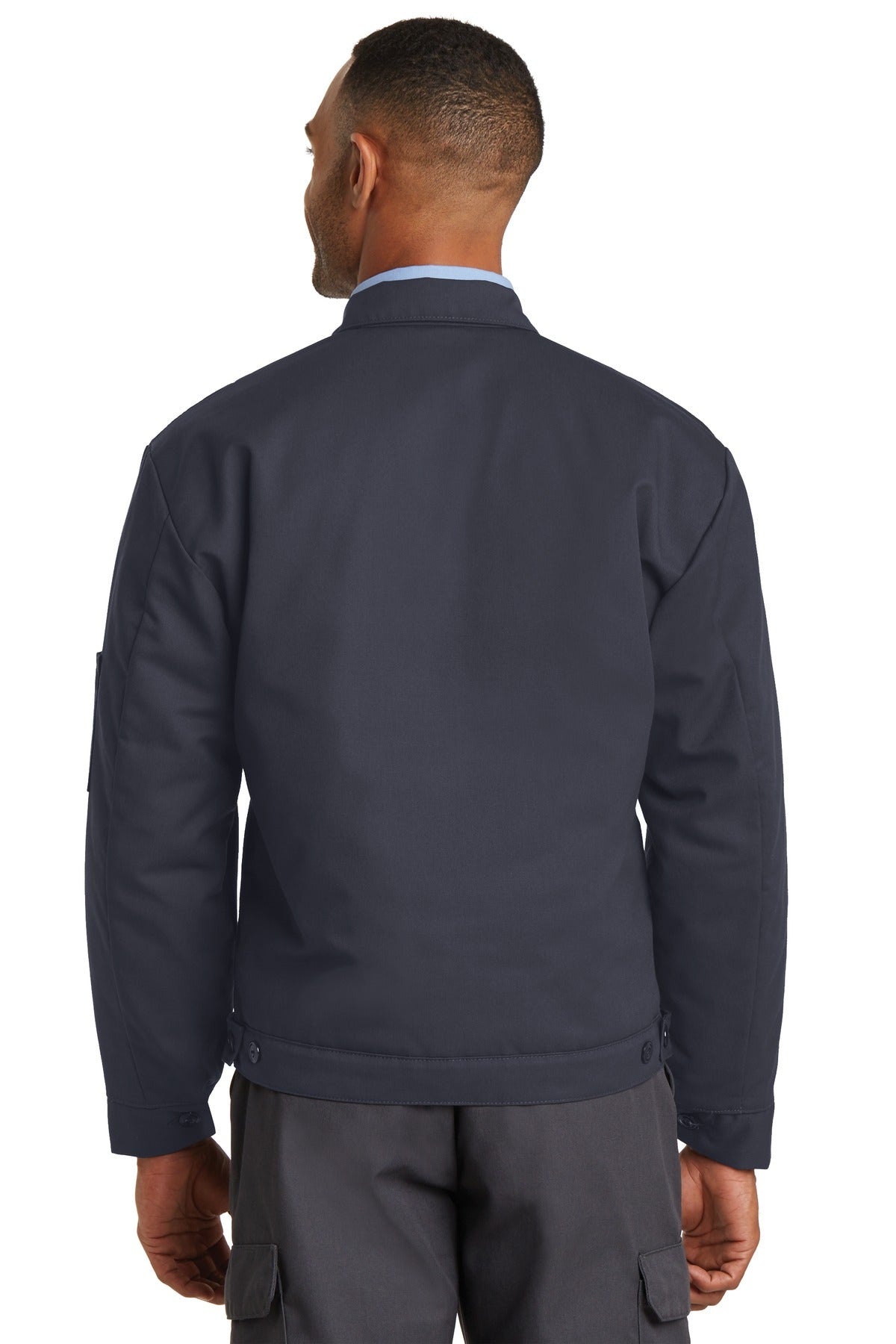 Red Kap Slash Pocket Jacket - Charcoal - Back model