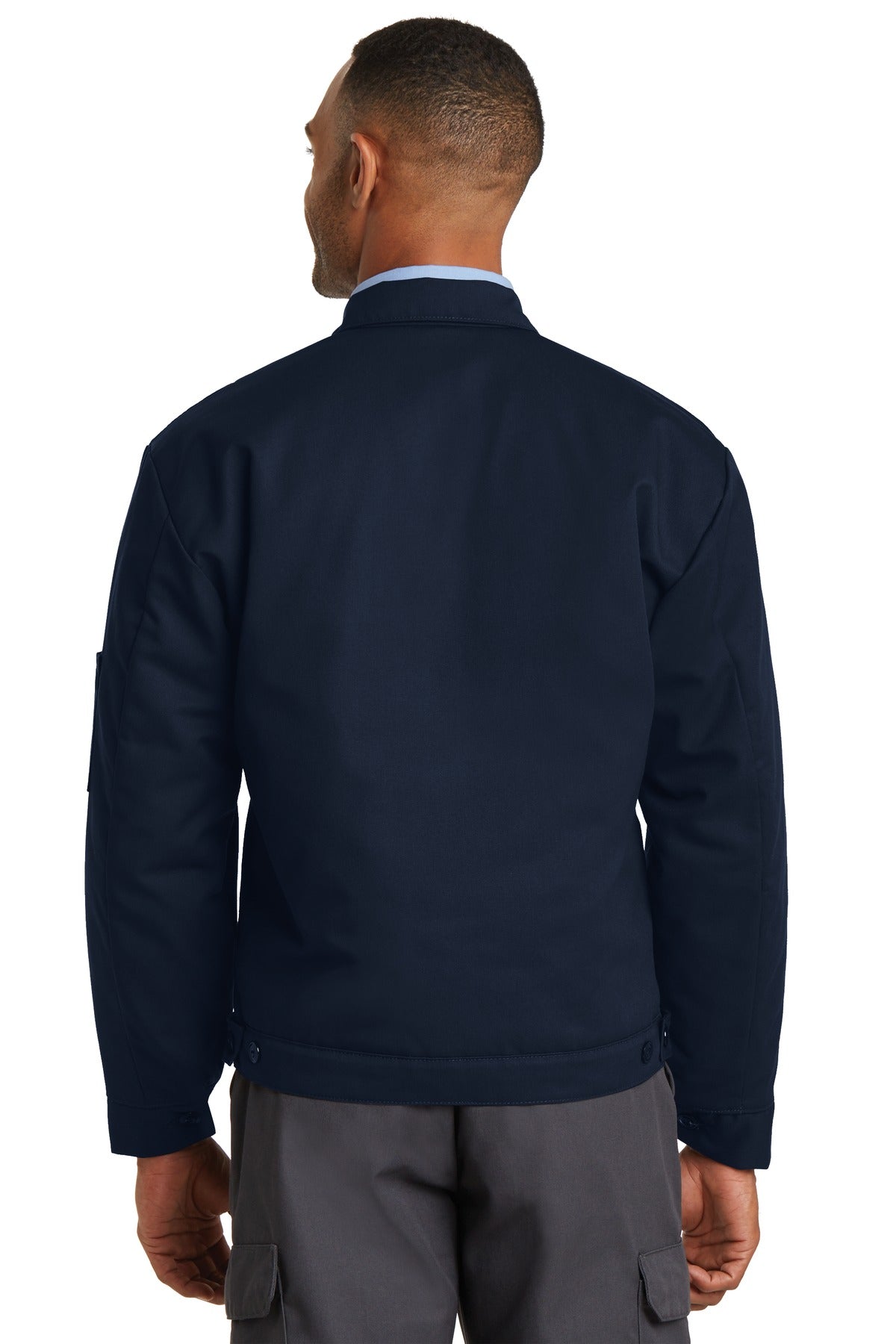 Red Kap Slash Pocket Jacket - Navy - Back model