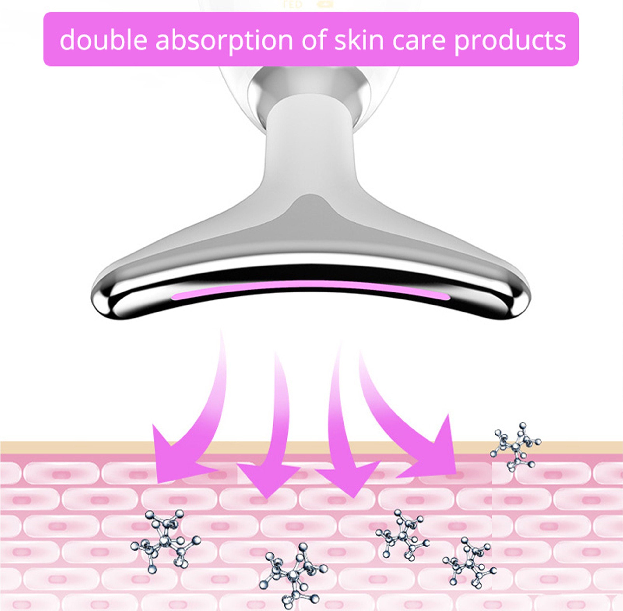 Electric Microcurrent Wrinkle Remover LED Photon Face Beauty Device For Woman