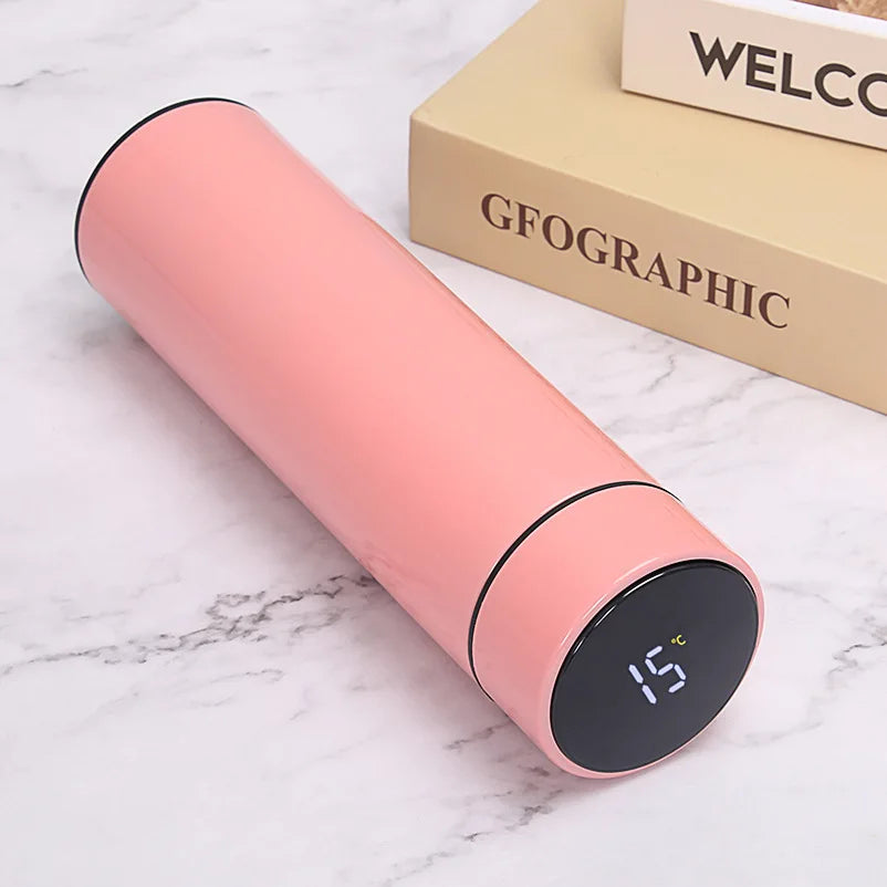 Smart Temperature Display Stainless Steel Vacuum Bottle – Customizable Logo