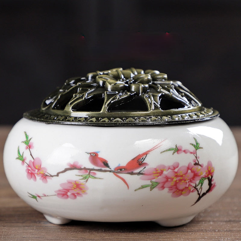 Vintage Ceramic Incense Burner Zen Decor