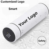 Smart Temperature Display Stainless Steel Vacuum Bottle – Customizable Logo