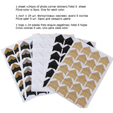 120 Pcs/Lot 5 Sheets DIY Vintage Corner Kraft Paper Stickers
