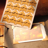 120 Pcs/Lot 5 Sheets DIY Vintage Corner Kraft Paper Stickers