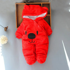 New Born Baby Footies Winter Warm Clothing 3 9 6 12 Month Baby Kids Boys Girls Cotton Newborn Toddler Infant Footies