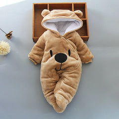 New Born Baby Footies Winter Warm Clothing 3 9 6 12 Month Baby Kids Boys Girls Cotton Newborn Toddler Infant Footies