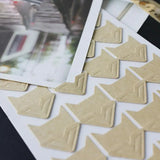 120 Pcs/Lot 5 Sheets DIY Vintage Corner Kraft Paper Stickers