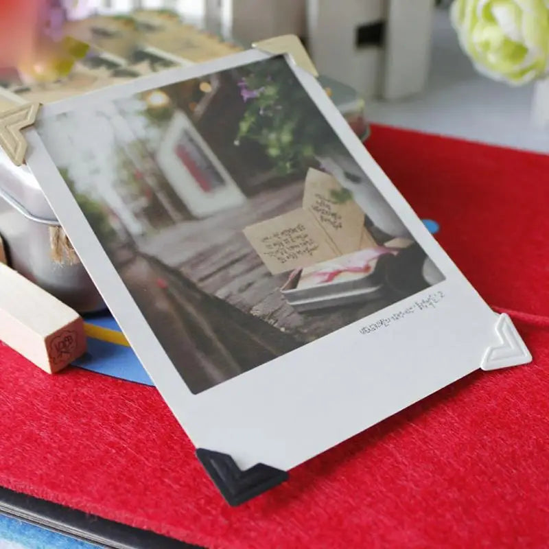 120 Pcs/Lot 5 Sheets DIY Vintage Corner Kraft Paper Stickers