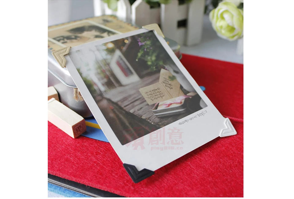 120 Pcs/Lot 5 Sheets DIY Vintage Corner Kraft Paper Stickers
