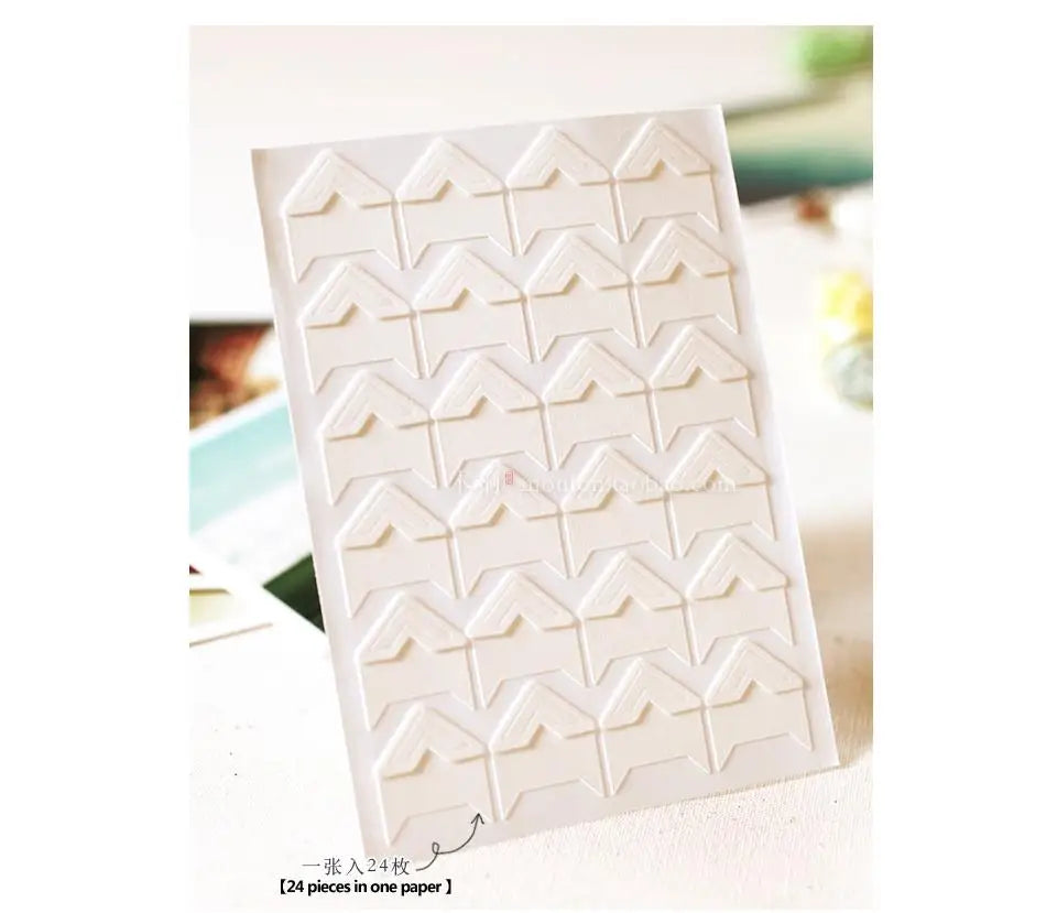 120 Pcs/Lot 5 Sheets DIY Vintage Corner Kraft Paper Stickers